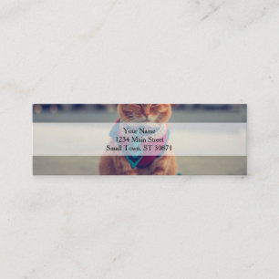 Cartão De Visita Mini Business Cat com empate