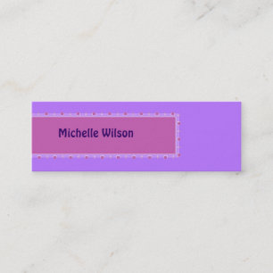 Cartão De Visita Mini Caixa roxa Pastel da modificação do rosa