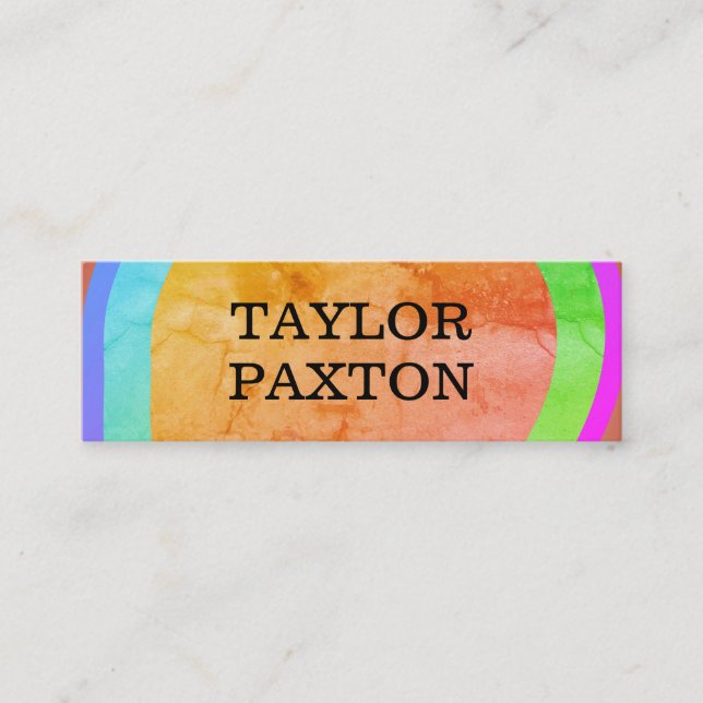 Cartão De Visita Mini Camadas de Forma Artística (Frente)