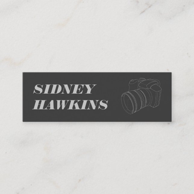 Cartão De Visita Mini Câmera (line art) | Fotografia (Frente)