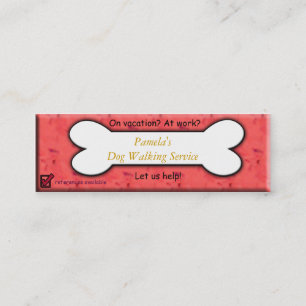 Cartão De Visita Mini caminhante do cão