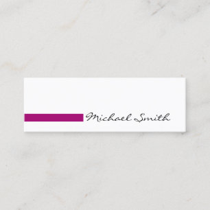 Cartão De Visita Mini Camisa Moderna Branca Minimalista
