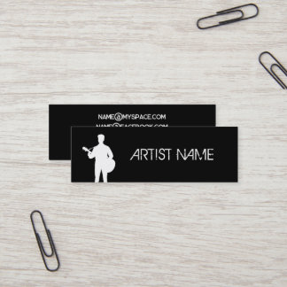 Cartão De Visita Mini Cantor Cantor Guitarista Artista Estrela Publicida