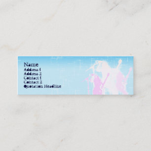 Cartão De Visita Mini Cantor da guitarra da paz - magro