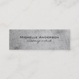 Cartão De Visita Mini Canvas de textura falsa de Cinzas minimalista