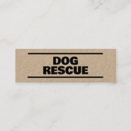 Cartão De Visita Mini Cão Resgate Kraft