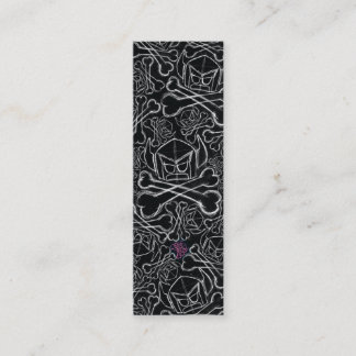 Cartão De Visita Mini Caricatura em preto