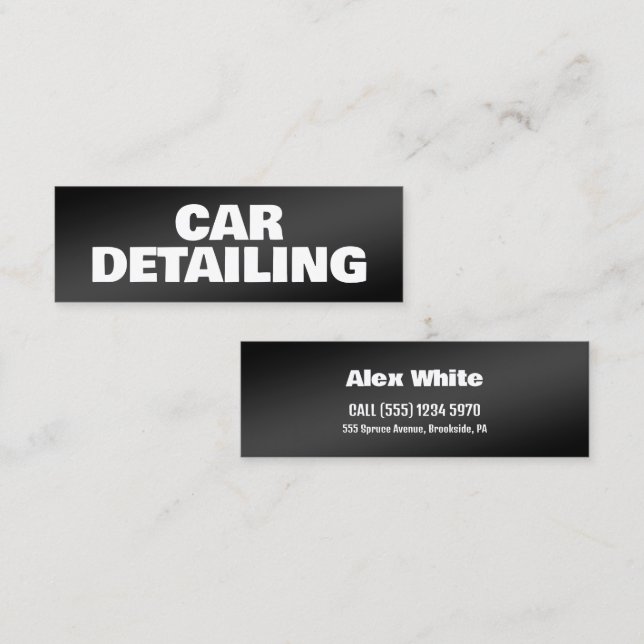 Cartão De Visita Mini Carro Detailer (Frente/Verso)