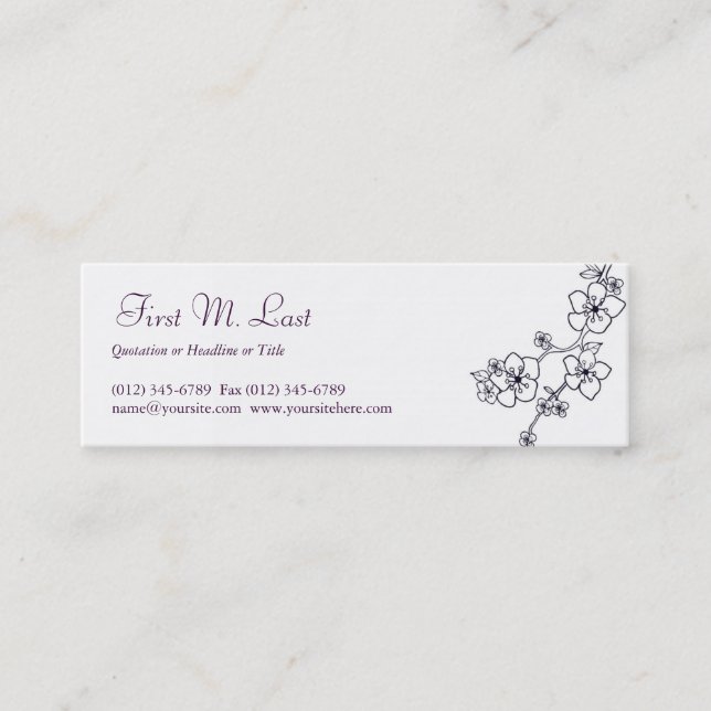 Cartão De Visita Mini Cherise (Frente)