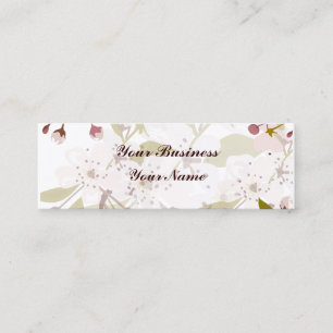 Cartão De Visita Mini Cherry Blossoms Skinny Empresas Indestrutíveis