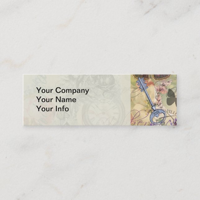 Cartão De Visita Mini Cheshire Cat Alice Wonderland Classic (Frente)