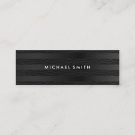 Cartão De Visita Mini Chic Stripes Faux Leather