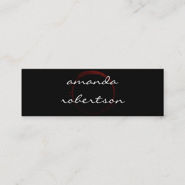 Cartão De Visita Mini Chic Wine Stain (Frente)