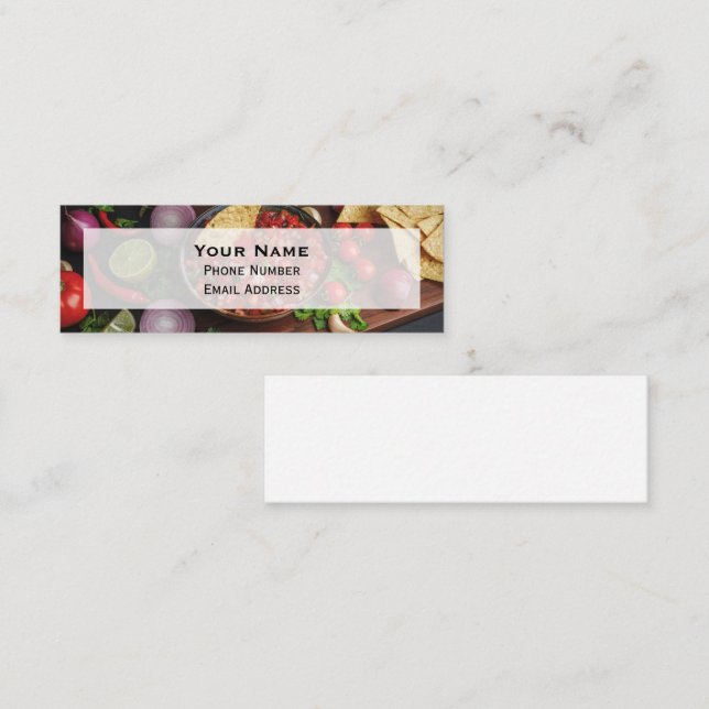 Cartão De Visita Mini Chips e Salsa Homemade (Frente/Verso)