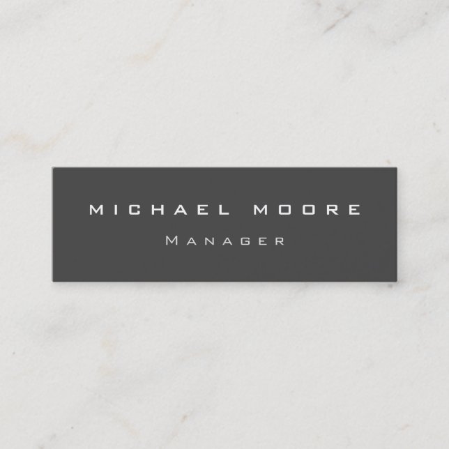 Cartão De Visita Mini Cinza impressionante e resistente (Frente)