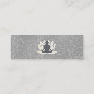Cartão De Visita Mini Cinzas marmoreadas modernas da flor de Lotus