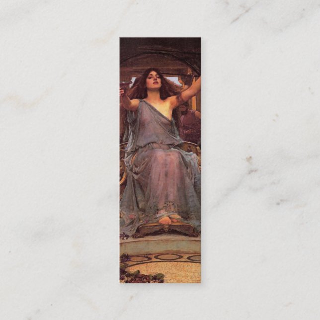 Cartão De Visita Mini Circe Bookmark por John William Waterhouse (Frente)
