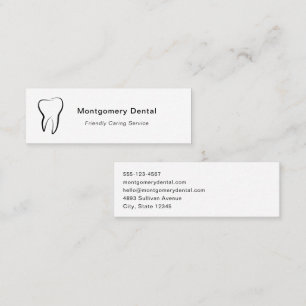 Cartão De Visita Mini Clínica de Odontologia Dente Higiene Oral