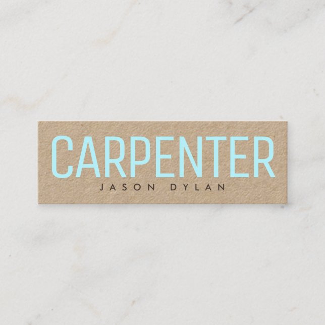 Cartão De Visita Mini Cobrir gigante crafted moderno do texto do estilo (Frente)