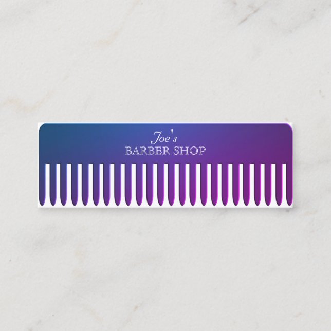 Cartão De Visita Mini Cobrir profissional engraçado do cabeleireiro do (Frente)