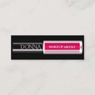 Cartão De Visita Mini Código QR Maquiagem do logotipo Lipstick Brilho Ve