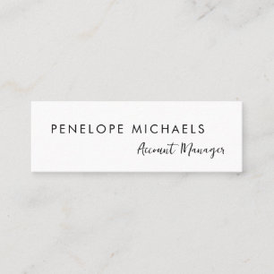 Cartão De Visita Mini Código QR preto mínimo moderno profissional