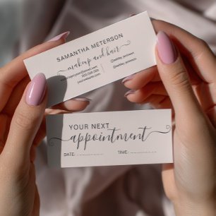 Cartão De Visita Mini Compromisso cor-de-rosa com tendência de tipografi