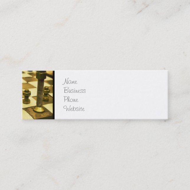 Cartão De Visita Mini Conselho de xadrez legal com Loucos e parafusos (Frente)