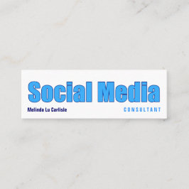 Cartão De Visita Mini Consultante de meios social do impacto com código