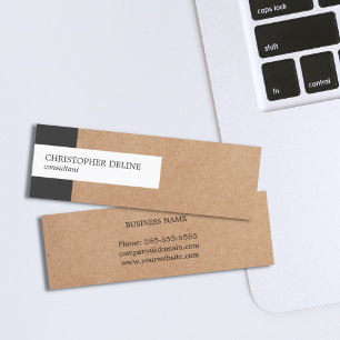 Cartão De Visita Mini Consultante elegante moderno do papel de embalagem