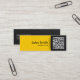 Cartão De Visita Mini Consultante preto do código de QR & Dourado (Frente/Verso In Situ)