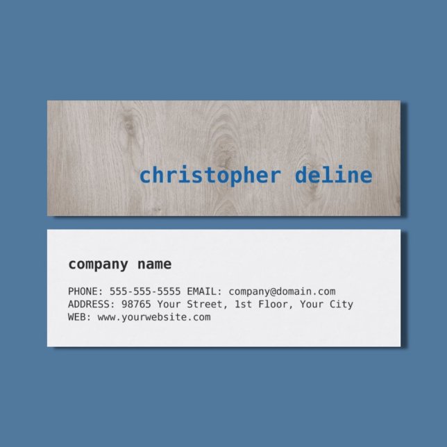 Cartão De Visita Mini Consultor Legal de Azul Moderno (Criador carregado)