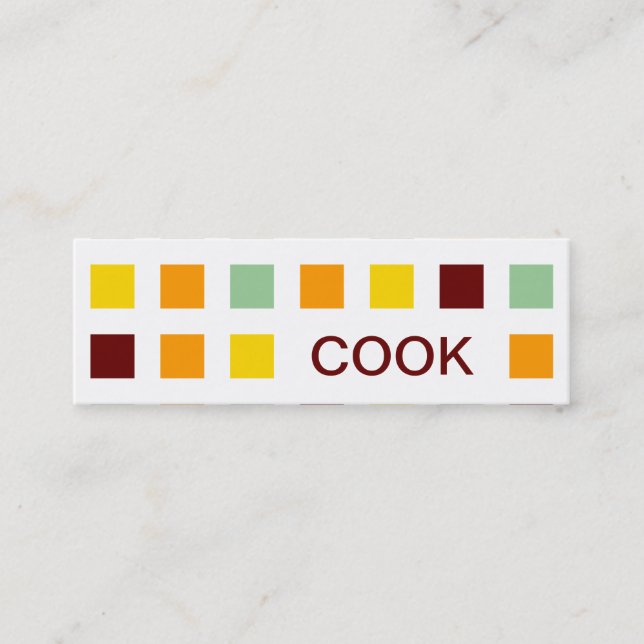 Cartão De Visita Mini COOK (mod quadrares) (Frente)