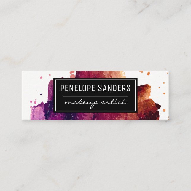 Cartão De Visita Mini Cor Expressiva Esmagada (Frente)