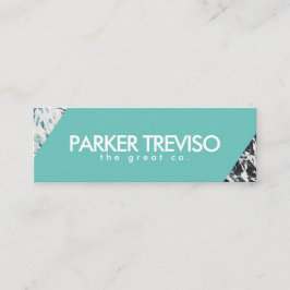 Cartão De Visita Mini Cor simples do oceano de praia