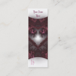 Cartão De Visita Mini Coração Gótico Roxo 001