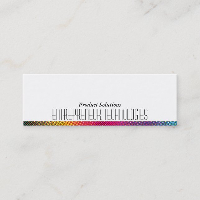 Cartão De Visita Mini Cores de Meio-Som (Frente)