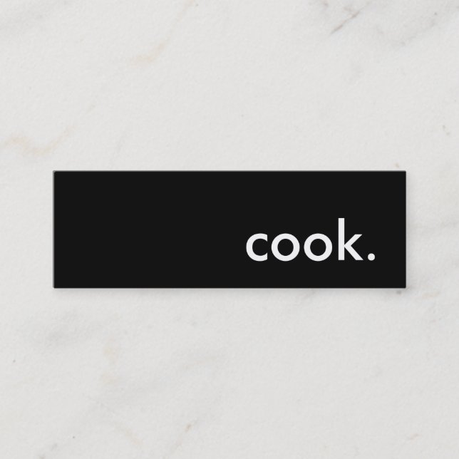 Cartão De Visita Mini cozinheiro. (Frente)