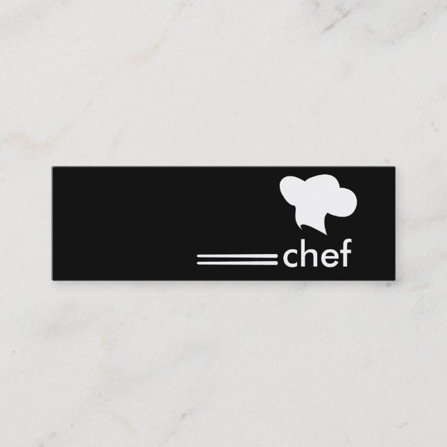 Cartão De Visita Mini Cozinheiro chefe japonês da culinária (Frente)