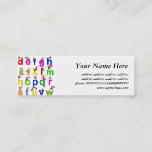 Cartão De Visita Mini Crianças do alfabeto