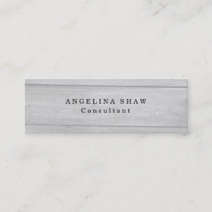 Cartão De Visita Mini Criativo clássico de madeira de Cinza magra