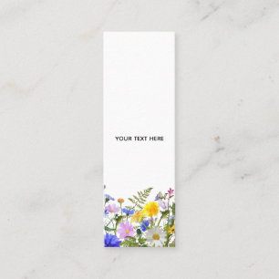 Cartão De Visita Mini Crie Seu Próprio Floral Colorido