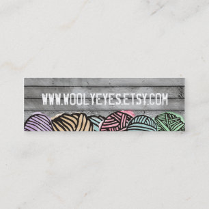 Cartão De Visita Mini Crochet de confecção de malhas do fio da aguarel