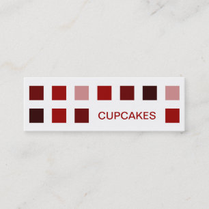 Cartão De Visita Mini CUPCAKES (quadrados-modelo)