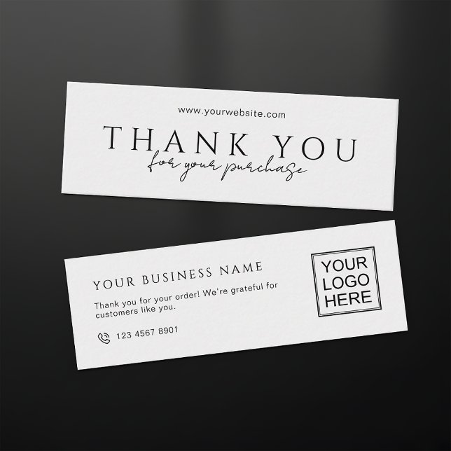 Cartão De Visita Mini Customers Order Packaging Thank You Mini Inserts (Criador carregado)