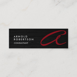 Cartão De Visita Mini Cute Personalizar Cinza de Tendência Vermelha de C