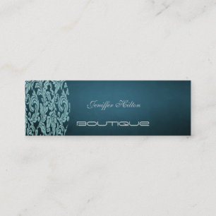 Cartão De Visita Mini Damasco de luxo chic elegante profissional