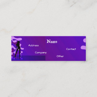 Cartão De Visita Mini Dançarina De Azul Roxo