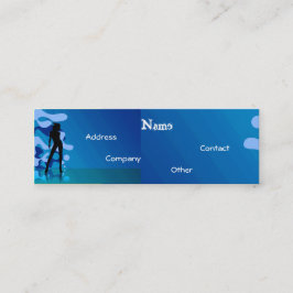 Cartão De Visita Mini Dançarino no roxo azul