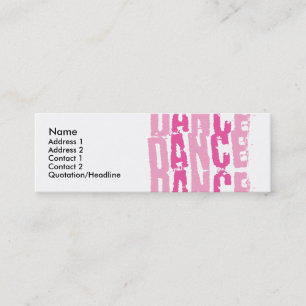 Cartão De Visita Mini Dance3, nome, endereço 1, endereço 2, contato 1,